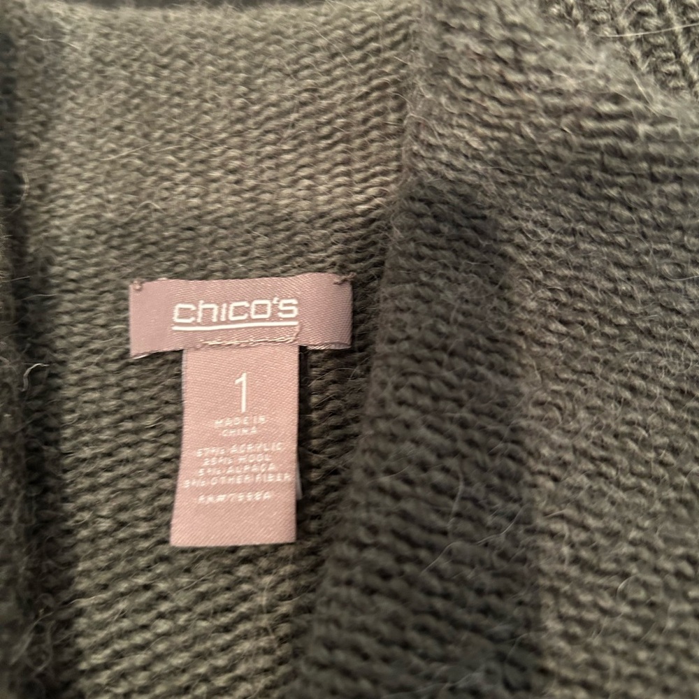 Chicos color block wool blend cardigan - Picture 3 of 7